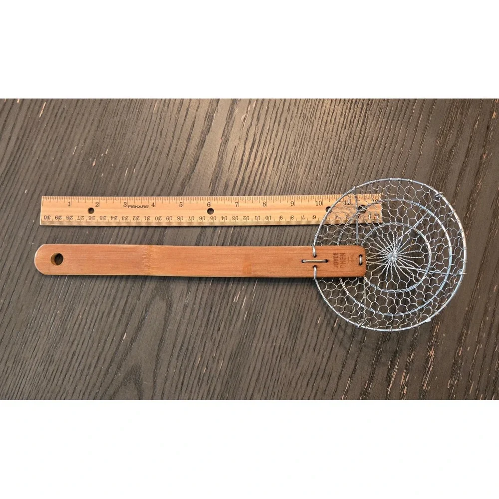 Joyce Chen Spider Strainer Skimmer Ladle Kitchen Utensil Asian Bamboo Handle‎